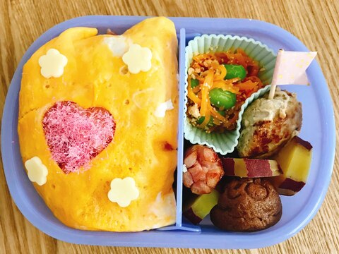 今週のお弁当☆娘のリクエストオムライス弁当